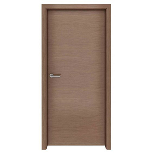 Porte intérieure à isolation phonique Portes affleurantes plaquées de noyer avec décoration à noyau solide Porte affleurante en bois composite MDF - Product Image 6
