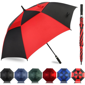 Stock Custom Wholesale Colorful Double Layer <b>Windproof</b> Straight C Shape Handle Inverted Reverse <b>Umbrella</b> Manual Opening Logo - Product Image 1