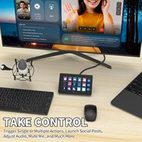 AJAZZ AKP153 Stream Studio Kontrol Cihazı Tuş Takımı Tip-c Kablolu Klavye-Siyah