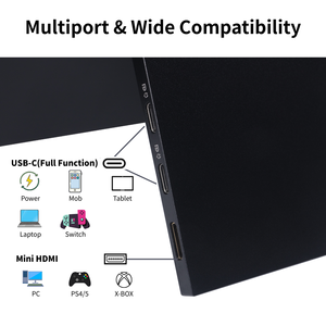 Tragbarer 14 Zoll FHD TFT Laptop-Bildschirm mit Mini-HDMI & Type-C Schnittstelle Erweiterter Bildschirmmonitor - Product Image 2