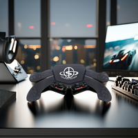 OURSTEAM Palettes Séparées avec Logo Personnalisé pour Manette PS5, Kits de Palettes Fendues OEM pour Manette de Jeu PS5, Pièces de Rechange