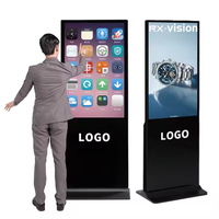 Pantalla Táctil Vertical de 55 Pulgadas, Kiosco de Señalización Digital LCD, Equipo de Reproducción Publicitaria