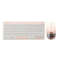 Keyboard dan Mouse Mini Combo 78 Tombol 2.4G Desain Kartun Lucu Multi-Media, Laris Manis dari Pabrik