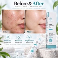 Crème Gel Réparatrice Apaisante Purifiante Anti-Acné et Anti-Imperfections à l'Acide Salicylique Fermenté, Niacinamide et Panthénol pour le Contrôle du Sébum et la Purification des Pores