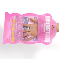Sachet Mylar découpé sur mesure avec fermeture éclair refermable et fenêtre, pochette à trou de suspension pour emballage de bonbons fantaisie, de bonbons gélifiés et de snacks, vente en gros