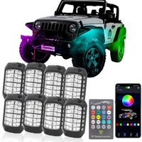Kit de Luces LED RGB 3D de 36 LED para Chasis y Ruedas, con Control por Aplicación, para Camiones Todoterreno, Jeeps, SUV y UTV