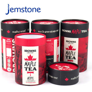 Tube en carton imprimé artisanal rond personnalisé avec couvercles boîtes d'emballage de tube en papier de tube de bougie - Product Image 3