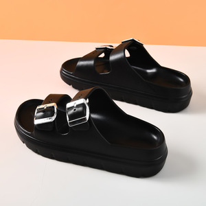 Women's Summer EVA Thick Soled Buckle Sandals Anti <b>Slip</b> Open Toe <b>Slides</b> For Beach Wear - Product Image 3