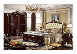 Đồ Nội Thất Khách Sạn Giường Trẻ Em Bằng Da Nguyên Khối Cổ Điển Mới Bộ Phòng Ngủ Chính Pháp Chạm Khắc Châu Âu Giường Trẻ Em Sang Trọng Chính Hãng - Product Image 5