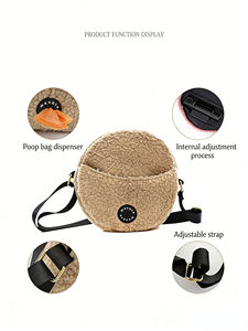 Sac de promenade pour chien Dafeel, sac à bandoulière réglable pour extérieur avec distributeur de sacs à déjections canines - Product Image 2