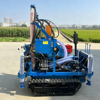 Machine de forage hydraulique sur chenilles haute performance 100m 200m 30HP pour puits d'eau