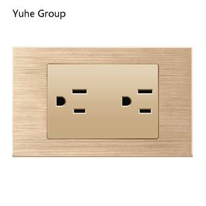 Enchufe de pared negro estándar americano tailandés tipo C con interruptor eléctrico negro cepillado y USB tipo C - Product Image 2