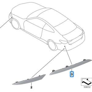 63148076325 o 63148076326 è adatto per <span class=keywords><strong>BMW</strong></span> 4 serie G22G23 barra posteriore riflettente - Product Image 6