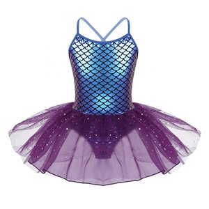 Costumi da <span class=keywords><strong>Ballo</strong></span> da Sirena per Bambine con Stampa a Squame, Body da Ginnastica Professionale, Tutù da Balletto, <span class=keywords><strong>Abiti</strong></span> da Balletto per Ragazze - Product Image 2