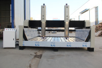 Routeur CNC 4 axes à double tête pour la sculpture automatique de pierre, machine de gravure pour colonnes en marbre et pierres tombales en granit