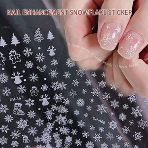 Pure Desire Christmas 3D Snowflake Nail Stickers-Diseños de nieve en relieve blanco con respaldo para accesorios de manicura DIY de lujo - Product Image 2