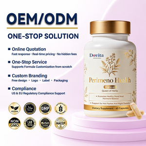 Capsules de gestion de la ménopause OEM ODM, extrait d'herbes naturelles, soutien pour les femmes, marque privée, vente en gros, fabricant B2B - Product Image 1