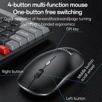 Combo de Teclado y Ratón Inalámbrico de 2.4Ghz de Tamaño Completo, Set de Teclado y Ratón Inalámbrico para Oficina Yesido KB43 2.4G