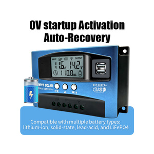 Contrôleur de <span class=keywords><strong>Charge</strong></span> Solaire MPPT 60A 12V/24V/36V/48V/60V Direct Usine pour Système Régulateur Solaire et Batteries - Product Image 4