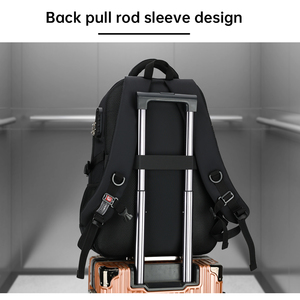 Sac à dos scolaire antivol tendance avec logo personnalisé, sac de voyage pour ordinateur portable grande capacité avec port USB, vente en gros pour hommes - Product Image 3