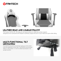 Chaise de jeu de bureau moderne Fantech GC182 Alpha Racing Style, dossier haut, en cuir PU, prix de gros