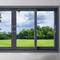 Ventanas correderas de aluminio de doble acristalamiento personalizadas Hardware alemán Rotura térmica de aluminio con doble acristalamiento