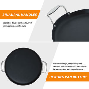 Bandeja para asar de acero al carbono de 13 pulgadas para pretemporada comercial, bandeja para hornear de 2,5mm de grosor para paella, barbacoa, otros usos de cocina - Product Image 5