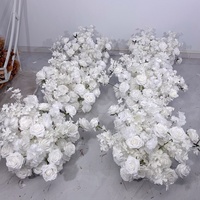 Boule de roses blanches en soie de 50 cm, décoration de mariage, centre de table, fleur