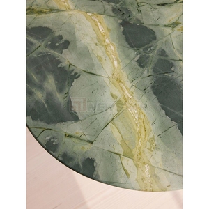 Newstar, muebles de comedor de piedra Natural, mesa de comedor de mármol de cuarcita redonda rectangular cuadrada verde - Product Image 6