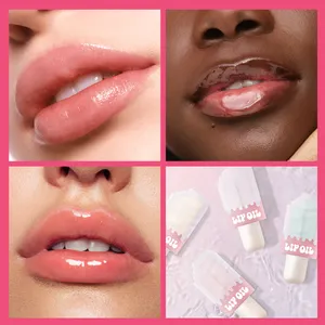 OEM Cute Lip Oil Hydrating And Nourishing 4 Color Lip Glow Oil Private Label Custom Logo