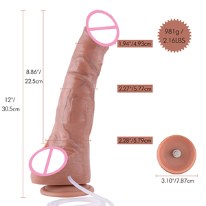 Hismith 12 "gode en silicone éjacule 8.9" pénis réaliste insérable avec système KlicLok, jeu mains libres série incroyable - Product Image 2
