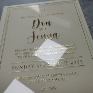 <strong>Free</strong> Sample Clear Gold Foil Custom Design Paper <strong>Invitation</strong> Card Wedding <strong>Invitations</strong> with Envelope - Product Image 6