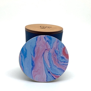 Meilleures ventes - Couvercle en bois rond de luxe imprimé en couleur à bas prix avec joint en silicone pour pots à bougies vides - Product Image 4