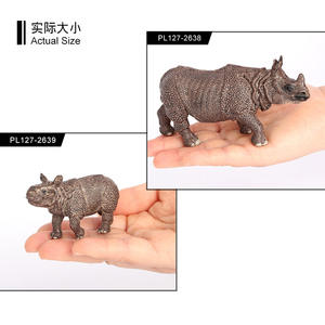 Statuette in PVC Solido all'Ingrosso, Modelli di Rinoceronte Indiano, <span class=keywords><strong>Figurine</strong></span> di Animali, Giocattoli - Product Image 3