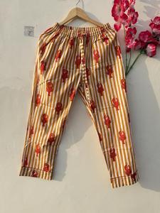 Conjunto de Pijama Personalizado de Algodón a Rayas con Estampado de Langosta, Largo hasta el Tobillo, para Mujer, Ropa de Dormir de Verano, Cómoda y Transpirable - Product Image 3