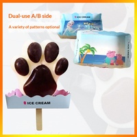 Plateaux en carton pliables en forme de bateau pour glaces, imprimés offset, avec logo personnalisé, conformes aux normes alimentaires