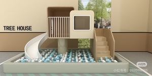 Resistente ed elegante parco giochi al coperto morbido Set di attrezzature per bambini commerciali parco giochi per bambini con scivolo e piscina a sfera - Product Image 6