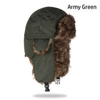 Chapeau de trappeur imperméable en polyester, casquette d'aviateur d'hiver avec cache-oreilles, doublure en velours, coupe-vent, chaud pour le froid, chapeau de bombardier d'extérieur unisexe