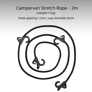 Corde élastique à double crochet pour l'extérieur, fixateur de bagages élastique, corde à linge de <span class=keywords><strong>camping</strong></span> pour voiture de <span class=keywords><strong>camping</strong></span> - Product Image 4
