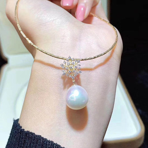 Colgantes de Plata S925 para DIY con Perlas, Accesorios para Mujer, Cuentas de 8-12mm, Colgante para Collar 30162, Base Vacía para Colgantes de Copo de Nieve - Product Image 1