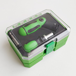 Juego de herramientas verde de 58 piezas con destornilladores para reparaciones domésticas, caja de herramientas manuales de acero aleado métrico - Product Image 1