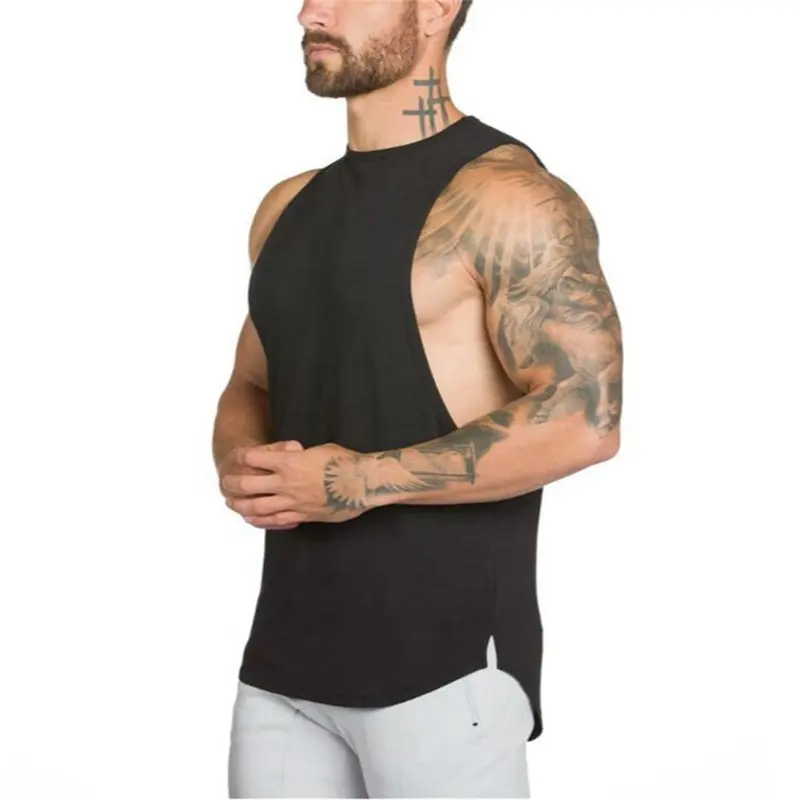 Mannen Workout Tank Tops Zomer Bodybuilding Active Wear Mouwloze Plain Gym Kleding Mannen Tops