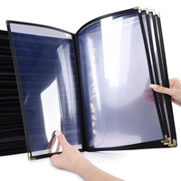 Pochettes de menu durables format A3, à panneau unique, en PVC transparent, pour menus de restaurant et livres de menus alimentaires