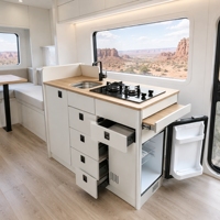 Meubles modulaires en aluminium pour camping-car, design personnalisé, gain de place