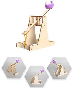 Petit modèle de machine à lancer des pierres en bois à monter soi-même pour enfants, jouet éducatif scientifique pour les devoirs et les cours de bricolage, pour les 7-12 ans, unisexe T-M72 - Product Image 5