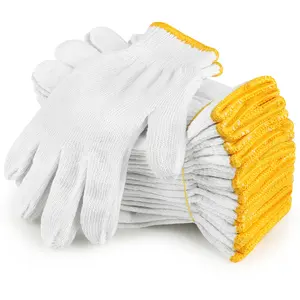 High Quality Cheap Men Women Knitted Labor Protection Gardening Safety White Cotton Hand Work Gloves