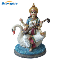Statue islamique Saraswati, art religieux, résine, déesse, hijab, Offre Spéciale