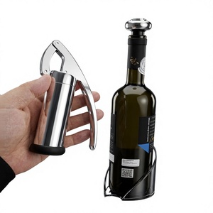 <b>Wine</b> Vacuum Pump With <b>Stopper</b> Metal Portable Bottle Sealer Modern Design - Product Image 1