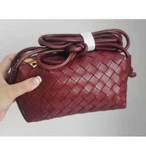 1310 # 女性时尚斜跨手袋，带金属拉链开合女士小编织图案马伦单肩包，来自广州 - Product Image 2