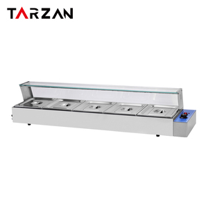 Bain-marie électrique commercial en gros avec couvercle en verre pour les aires de restauration et les restaurants - Product Image 2